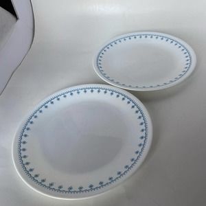 Corelle Snowflake Blue Garland Luncheon Breakfast Salad Plate 2
